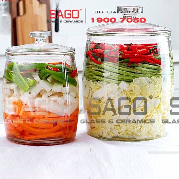  Chum Thủy Tinh Đựng Hạt , Đựng Gạo Nắp Thủy Tinh 3.8 Lít | Thủy Tinh Cao Cấp 