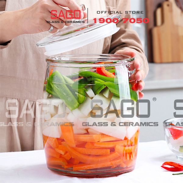  Chum Thủy Tinh Đựng Hạt , Đựng Gạo Nắp Thủy Tinh 9.0 Lít | Thủy Tinh Cao Cấp 