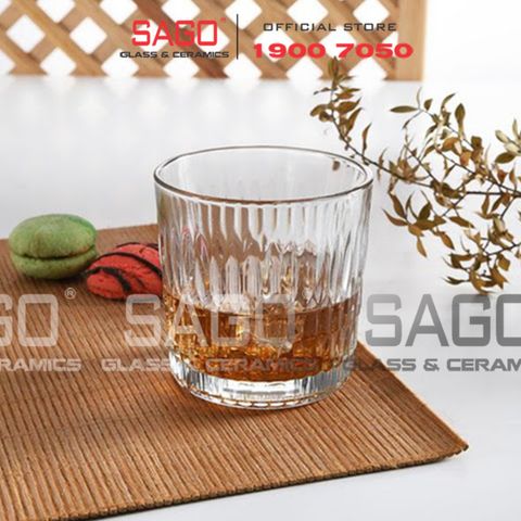  Pasabahce 1204322 - Ly Thủy Tinh Pasabahce Novalties Rain whiskey Glass 300ml | Nhập Khẩu Thổ Nhĩ Kỳ 