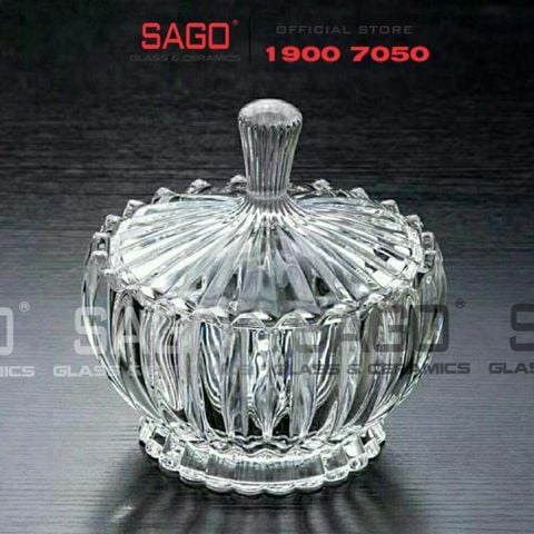  DELI TG1080 - Thố Mứt Thủy Tinh , Hũ Kẹo Thủy Tinh Deli Candy Jar Glass | Thủy Tinh Cao Cấp 