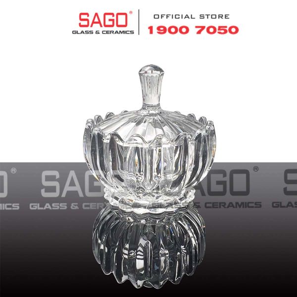  DELI TG1080 - Thố Mứt Thủy Tinh , Hũ Kẹo Thủy Tinh Deli Candy Jar Glass | Thủy Tinh Cao Cấp 