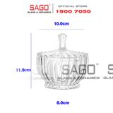  DELI TG1080 - Thố Mứt Thủy Tinh , Hũ Kẹo Thủy Tinh Deli Candy Jar Glass | Thủy Tinh Cao Cấp 