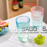  Deli KB047-2B - Ly Thủy Tinh Deli Soda Lime Blue Tumber Glass 305ml | Thủy Tinh Cao Cấp 