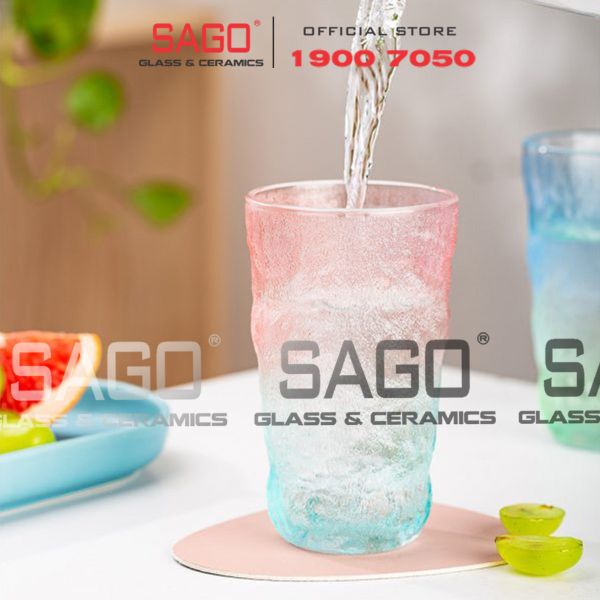  Deli KB047-2P - Ly Thủy Tinh Deli Soda Lime Pink Tumber Glass 305ml | Thủy Tinh Cao Cấp 