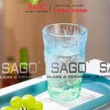  Deli KB047-2B - Ly Thủy Tinh Deli Soda Lime Blue Tumber Glass 305ml | Thủy Tinh Cao Cấp 