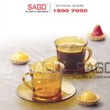  DURALEX D9006DG - Bộ Tách Thủy Tinh Cường Lực Duralex Lys Amber Espresso Mug Glass 180ml | Nhập Khẩu Pháp 