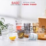  Deli KB047-1HA - Ly Thủy Tinh Deli Soda Lime Amber Rock Glass 260ml | Thủy Tinh Cao Cấp 