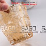  Deli KB047-1HA - Ly Thủy Tinh Deli Soda Lime Amber Rock Glass 260ml | Thủy Tinh Cao Cấp 