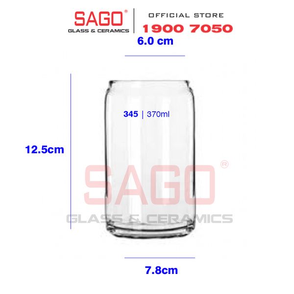  LIBBEY 345 - Ly Thủy Tinh Libbey Glass Can 370ml | Thủy Tinh Cao Cấp 