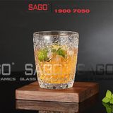  DELI DSKB172- 1 - Ly Thủy Tinh Deli Beyond The Time Rock Glass 300ml | Thủy Tinh Cao Cấp 