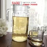  Deli E002H1 - Bình Nước Thủy Tinh Deli Pitcher Glass 1850ml | Thân Xoáy 