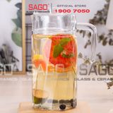  Deli E002H1 - Bình Nước Thủy Tinh Deli Pitcher Glass 1850ml | Thân Xoáy 