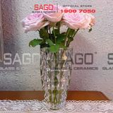  Deli DSHP2027-2 - Bình Hoa Thủy Tinh Deli Delisoga Kim Cương 25cm | Thủy Tinh Cao Cấp 