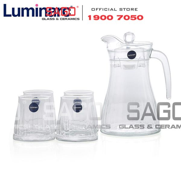  Luminarc P5362 - Bộ Bình Thủy Tinh Luminarc Bucolique 1.3 lít (5 món) | Thủy Tinh Cao Cấp 
