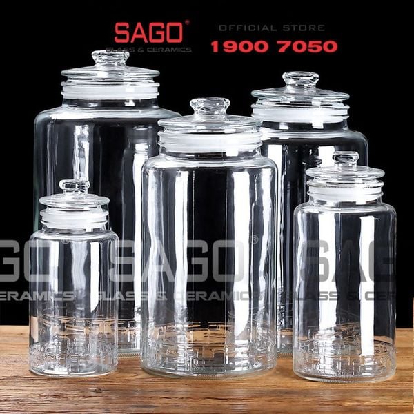  Bình Ngâm Rượu Trụ Nắp Mài 3.0 Lít | Tùy Chọn Có hoặc không Vòi 