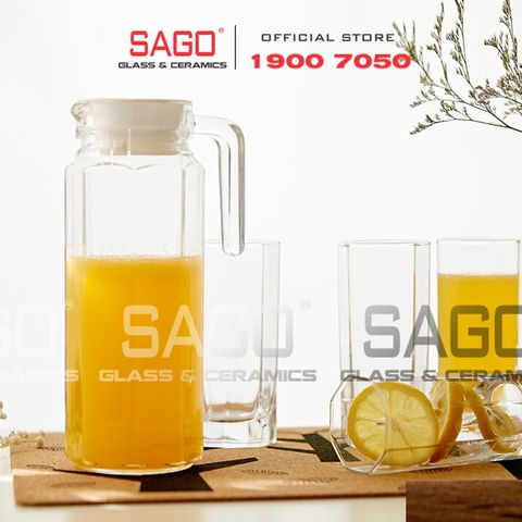  Deli BJH-1.1000 - Bình thủy tinh Deli Lục Lăng 1000ml | Thủy Tinh Cao Cấp 