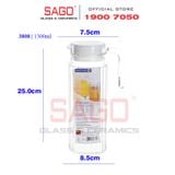  Luminarc 53808 - Bình Nước Thủy Tinh Luminarc Quadro Cao Cấp 1300ml |  Thủy Tinh Cao Cấp 