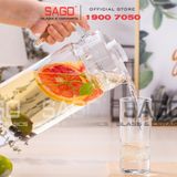  Deli E003H1 - Bình Nước Thủy Tinh Deli Pitcher Glass 1850ml | Thân Trơn 