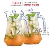  DELI EH1002.2 - Bình Nước Thủy Tinh Deli Delisoga Pitcher 1300ml | Thủy Tinh Cao Cấp 
