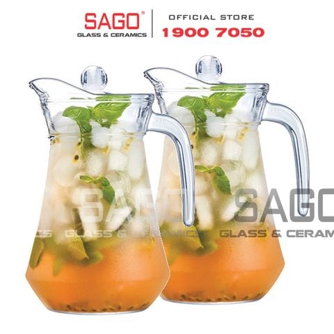  DELI EH1002.2 - Bình Nước Thủy Tinh Deli Delisoga Pitcher 1300ml | Thủy Tinh Cao Cấp 