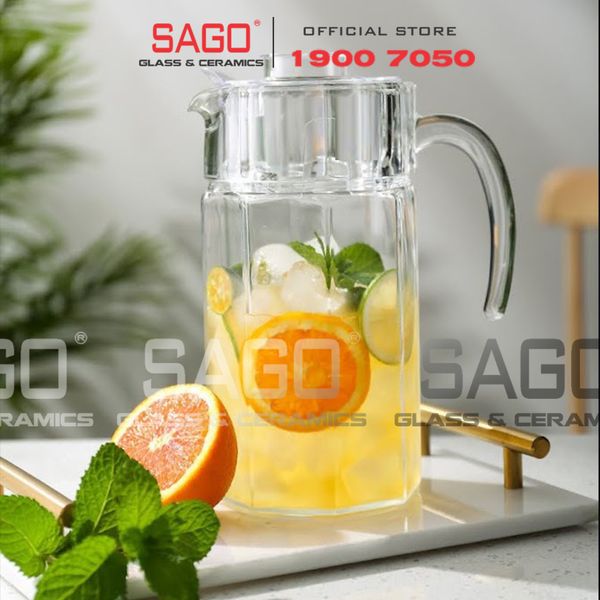  Deli EH1003-1 - Bình thủy tinh Deli Lục Lăng 1250ml | Thủy Tinh Cao Cấp 