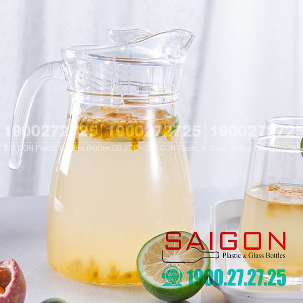  Deli EH1008-1 - Bình Nước Thủy Tinh Deli Pitcher 1150ml | Thủy Tinh Cao Cấp 