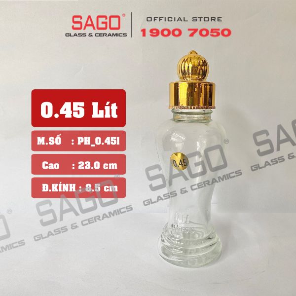  PH 0.45 - Bình Sâm Phú Hòa 0.45 Lít | Bình Sâm Cao Cấp Việt Nam 