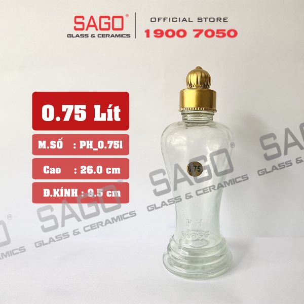  PH 0.75 - Bình Sâm Phú Hòa 0.75 Lít | Bình Sâm Cao Cấp Việt Nam 