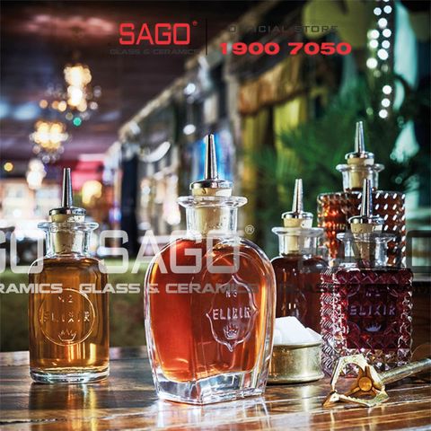  Luigi Bormioli A12274 - Bình Thủy Tinh Luigi Bormioli Dash Elixir Crystal Glasses 100ml | Có Vòi , Nhập Khẩu Italy 
