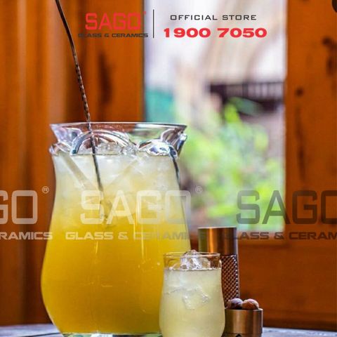  LIBBEY 943146 - Bình Thủy Tinh Set Tulip Bowl Spoon 4 Lít | Nhập Khẩu E.U 