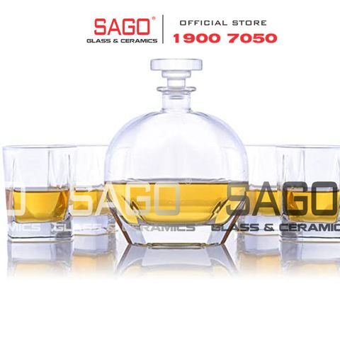  Luigi Bormioli A11334 - Bình Thủy Tinh Luigi Bormioli Puccini Dec.Liquore Crystal Glasses 730ml | Nhập Khẩu Italy 