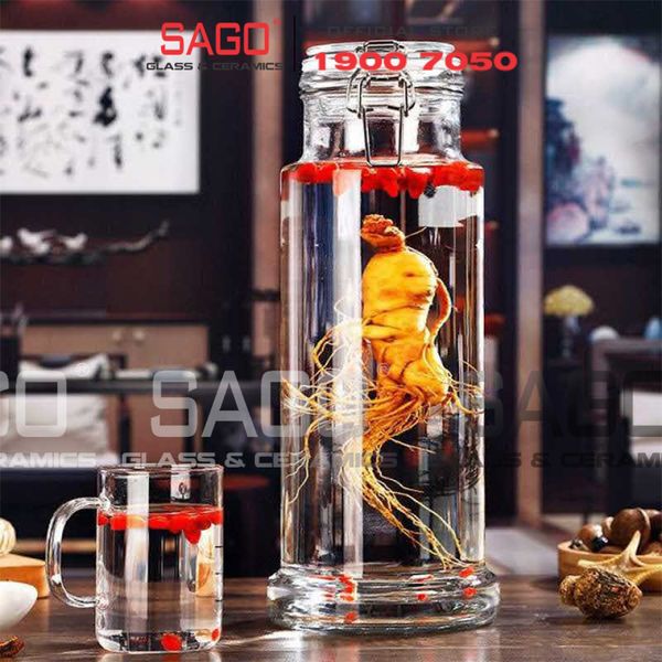  Bình Ngâm Rượu Trụ Trơn Nắp Gài 19.0 Lít | Tùy Chọn Có hoặc không Vòi 