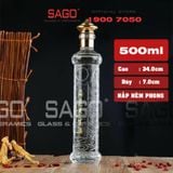  Bình Chiết Rượu , Bình Ngâm Rượu Trụ Rồng 500ml | Nắp Niêm Phong 