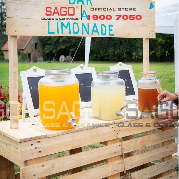  LIBBEY 992175 - Bình Nước Thủy Tinh Libbey Time To Party Dispenser 4000ml | Nhập Khẩu E.U 