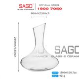  IDELITA 09DC150 - Bình Rót Rượu Pha Lê IDELITA Crystal Glass Wine Decanter 1500ml | Thủy Tinh Pha Lê Cao cấp 