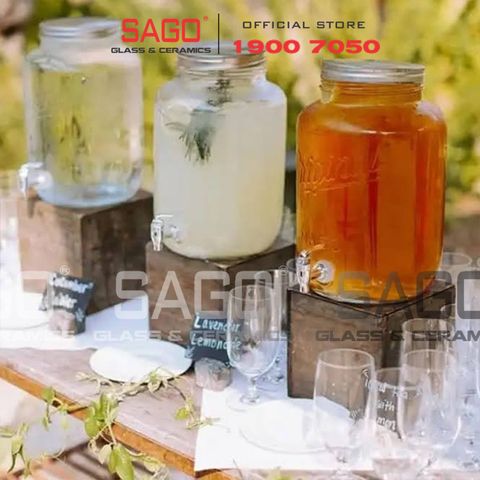  LIBBEY 992175 - Bình Nước Thủy Tinh Libbey Time To Party Dispenser 4000ml | Nhập Khẩu E.U 