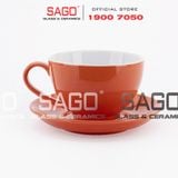  Bộ Tách Sứ Cosmo Cappuccino Procelain Orange Cup 250ml | Gốm Sứ Bát Tràng Cao Cấp 