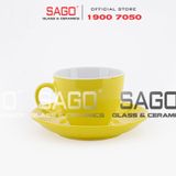  Bộ Tách Sứ Cosmo Espesso Procelain Yellow Cup 180ml | Gốm Sứ Bát Tràng Cao Cấp 