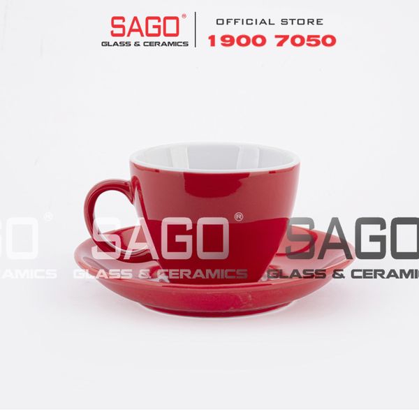  Bộ Tách Sứ Cosmo Espesso Procelain Red Cup 180ml | Gốm Sứ Bát Tràng Cao Cấp 