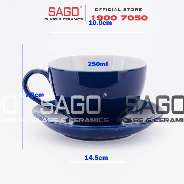  Bộ Tách Sứ Cosmo Cappuccino Procelain Coban Cup 250ml | Gốm Sứ Bát Tràng Cao Cấp 