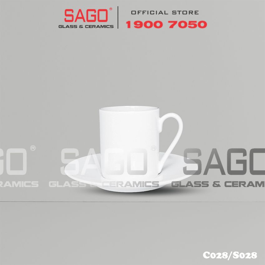  CK C028/S028 - Bộ Tách sứ CK Cappuccino 110ml 