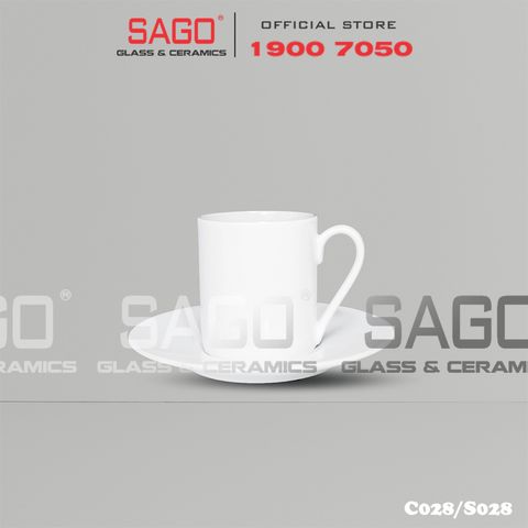  CK C028/S028 - Bộ Tách sứ CK Cappuccino 110ml 