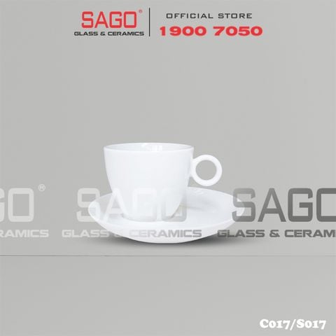  CK C017/S017 - Bộ Tách sứ CK Cappuccino 205ml 