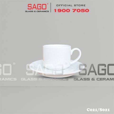  CK C021/S021 - Bộ Tách sứ CK Cappuccino 140ml 