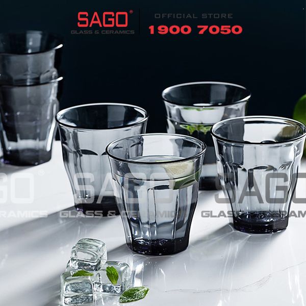  DURALEX D1027H - Ly Thủy Tinh Cường Lực Duralex Picardie Grey Rock Glass 250ml | Nhập Khẩu Pháp 