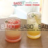  INS 311ZD - Ly Thủy Tinh INS Polka Dots Islande Tumber Glass 360ml | Thủy Tinh Cao Cấp 