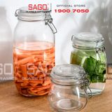  Hũ Thủy Tinh Bầu Cao Cấp Nắp Gài Gọng Thép | Tùy Chọn Dung Tích 