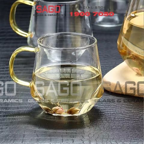  DELI GPB57 - Ly Thủy Tinh Chịu Nhiệt Delisoga Borosilicate Lexington Coffee Cup Glass 420ml | Thủy Tinh Cao Cấp 