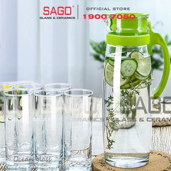  Ocean V20558G - Bình Nước Thủy Tinh Ocean Divano Pitcher 1660ml | Nhập Khẩu Thái Lan 