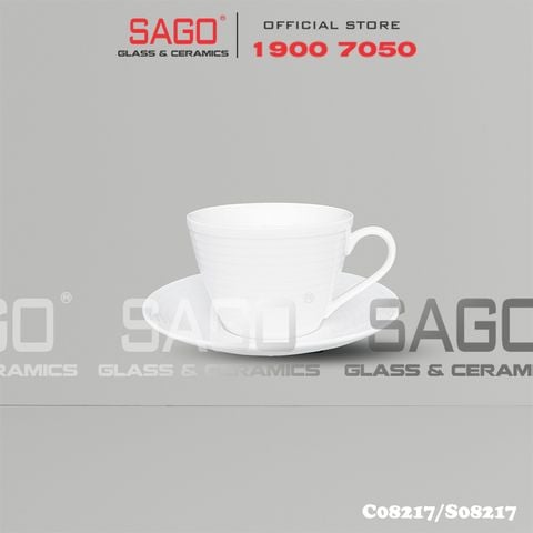  CK C08217/S08217 - Bộ Tách Sứ CK Cappuccino 235ml 